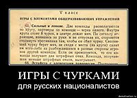 ИГРЫ С ЧУРКАМИ для русских националистов