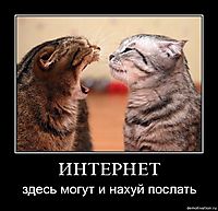 ИНТЕРНЕТ здесь могут и нахуй послать