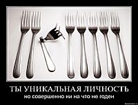 ТЫ УНИКАЛЬНАЯ ЛИЧНОСТЬ но совершенно ни на что не годен