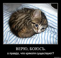 ВЕРЮ, БОЮСЬ. а правда, что крякотя существуют?