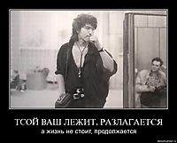 ТСОЙ ВАШ ЛЕЖИТ, РАЗЛАГАЕТСЯ а жизнь не стоит, продолжается