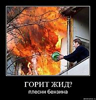 ГОРИТ ЖИД? плесни бензина
