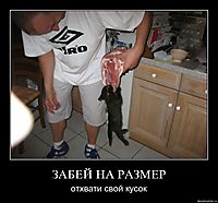 ЗАБЕЙ НА РАЗМЕР отхвати свой кусок