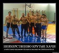 НЕВХЕРСТВЕННО КРУТЫЕ ХАЧИ а любого прикуй наручниками к батарее встань напротив с бейсбольной битой...