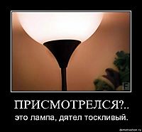 ПРИСМОТРЕЛСЯ?.. это лампа, дятел тоскливый.