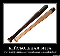 БЕЙСБОЛЬНАЯ БИТА этот снаряд в россии популярен больше чем сам бейсбол!
