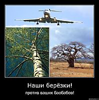 Наши берёзки! против ваших баобабов!