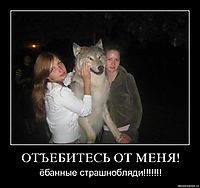 ОТЪЕБИТЕСЬ ОТ МЕНЯ! ёбанные страшнобляди!!!!!!!