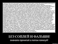 БЕЗ СОПЛЕЙ И ФАЛЬШИ! сначало прочитай а потом голосуй!