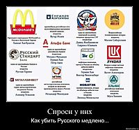 Спроси у них Как убить Русского медлено...