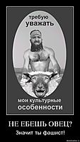 НЕ ЕБЕШЬ ОВЕЦ? 3начит ты фашист!