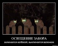 ОСВЕЩЕНИЕ ЗАБОРА включается колбасой, выключается валенком