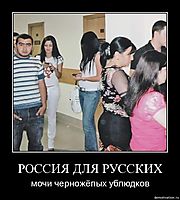 РОССИЯ ДЛЯ РУССКИХ мочи черножёпых ублюдков