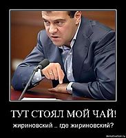 ТУТ СТОЯЛ МОЙ ЧАЙ! жириновский .. где жириновский?
