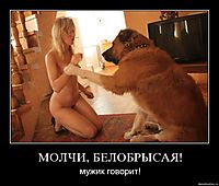 МОЛЧИ, БЕЛОБРЫСАЯ! мужик говорит!
