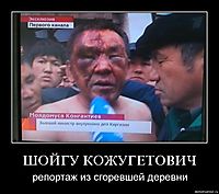 ШОЙГУ КОЖУГЕТОВИЧ репортаж из сгоревшей деревни