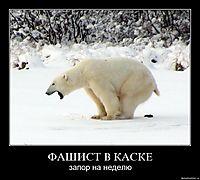 ФАШИСТ В КАСКЕ запор на неделю