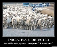 INICIATIVA 31 DETECTED Что имбицилы, правда глаза режет? И жопу жжот?