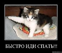 БЫСТРО ИДИ СПАТЬ!!! 