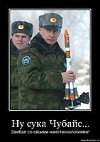 Ну сука Чубайс... Заебал со своими нанотехнологиями!