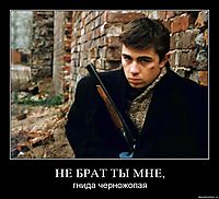 НЕ БРАТ ТЫ МНЕ, гнида черножопая