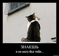 ЗНАЕШЬ я не могу без тебя...