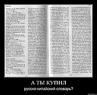 А ТЫ КУПИЛ русско-китайский словарь?
