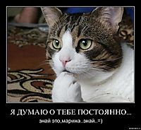 Я ДУМАЮ О ТЕБЕ ПОСТОЯННО... знай это,марина..знай..=)