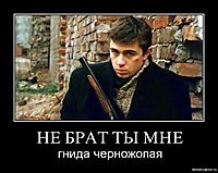НЕ БРАТ ТЫ МНЕ гнида черножопая