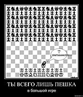ТЫ ВСЕГО ЛИШЬ ПЕШКА в большой игре