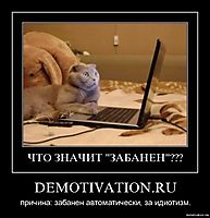 DEMOTIVATION.RU причина: забанен автоматически, за идиотизм.