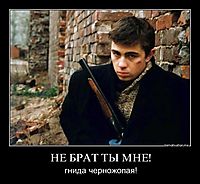 НЕ БРАТ ТЫ МНЕ! гнида черножопая!
