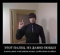 ЭТОТ ПАЛЕЦ, НЭ ДАВНО ПОБЫЛ в жопе у вано. я его савсэм не мыл, штобэ запах нэ забыл.