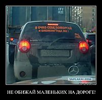 НЕ ОБИЖАЙ МАЛЕНЬКИХ НА ДОРОГЕ! 