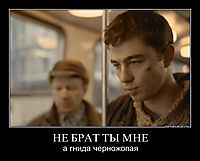 НЕ БРАТ ТЫ МНЕ а гнида черножопая