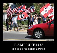 В АМЕРИКЕ 14 88 а в раше гей парад и 9 мая