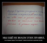 МЫ ЕЩЁ НЕ ЗНАЕМ ЭТИХ ПРАВИЛ, по которым перед "по которым" ставится запятая в данном случае.