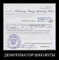 ДЕМОТИВАТОР ШКОЛОТЫ 
