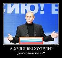 А ХУЛИ ВЫ ХОТЕЛИ? демократии что ли?