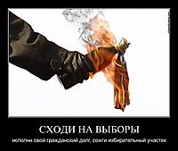 СХОДИ НА ВЫБОРЫ исполни свой гражданский долг, сожги избирательный участок