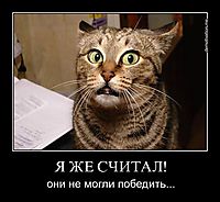 Я ЖЕ СЧИТАЛ! они не могли победить...