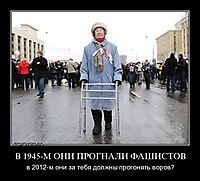 В 1945-М ОНИ ПРОГНАЛИ ФАШИСТОВ в 2012-м они за тебя должны прогонять воров?
