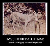БУДЬ ТОЛЕРАНТНЫМ! цени культуру малых народов