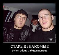 СТАРЫЕ ЗНАКОМЫЕ рулон обоев и бидон помоев