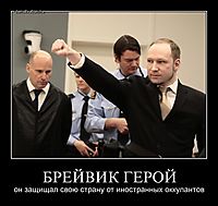БРЕЙВИК ГЕРОЙ он защищал свою страну от иностранных оккупантов