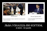 ЛЬВА УЗНАЕШЬ ПО КОГТЯМ, а осла - по ушам.