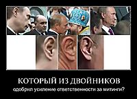 КОТОРЫЙ ИЗ ДВОЙНИКОВ одобрил усиление ответственности за митинги?