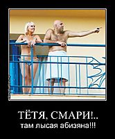 ТЁТЯ, СМАРИ!.. там лысая абизяна!!!