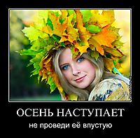 ОСЕНЬ НАСТУПАЕТ не проведи её впустую