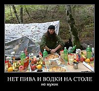 НЕТ ПИВА И ВОДКИ НА СТОЛЕ не мужик